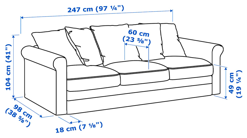 IKEA Gronlid measurement
