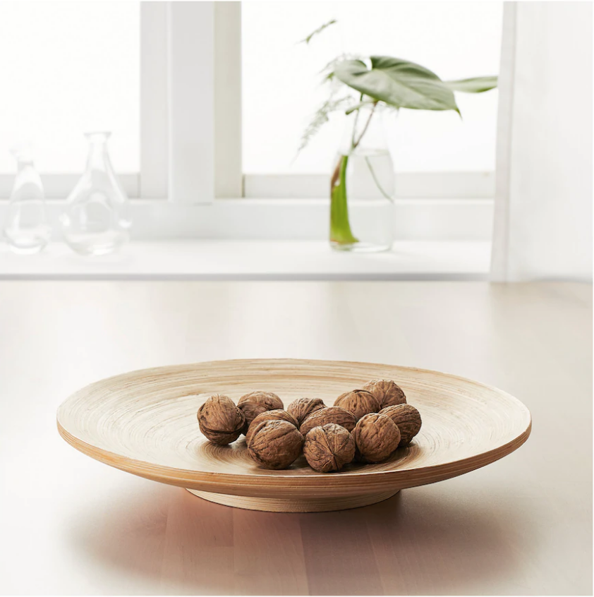 Walnuts in IKEA hultet bamboo dish