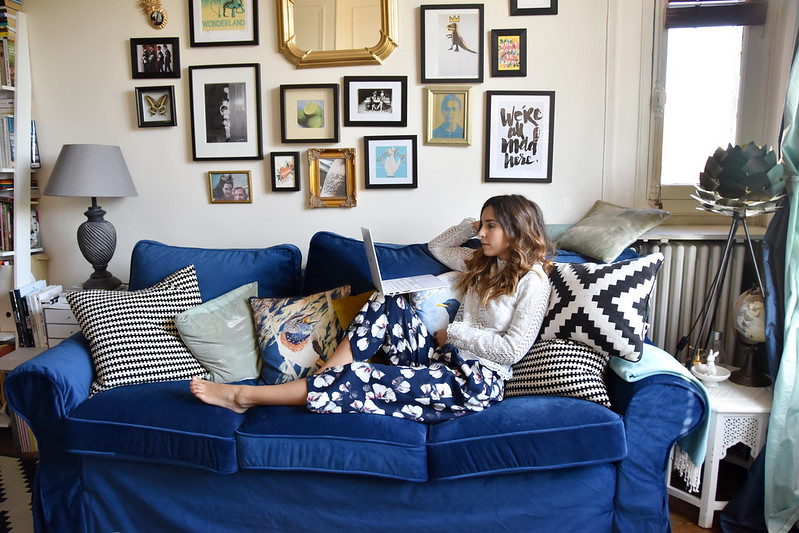 IKEA Uppland in blue sofa slipcovers