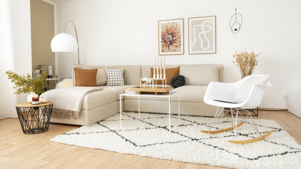 IKEA Vallentuna sofa in cream slipcovers