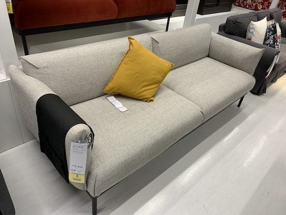 ÄPPLARYD Sofa with chaise, Lejde gray/black - IKEA