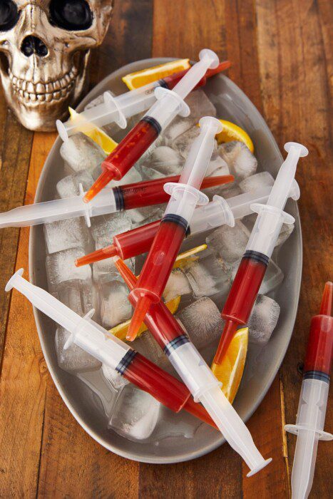 Bloody Mary in syringes Halloween