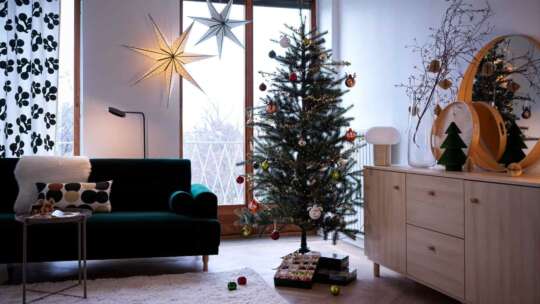 IKEA Christmas living room decor
